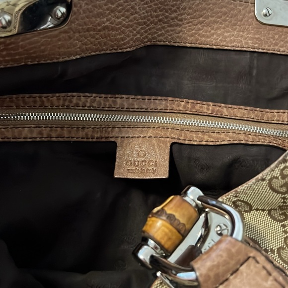 Gucci GG canvas medium bamboo bar tote - Picture 9 of 12